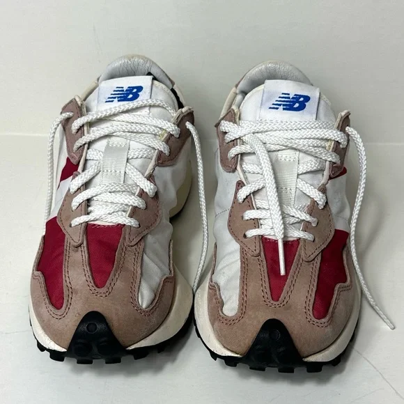 New Balance 327, in a white, pink, and red colorway size 7.5 - Picture 2 of 14